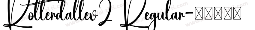 Rotterdallev2 Regular字体转换